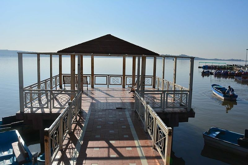 Rawal Lake, Islamabad; viewpoint at Lake View Park.