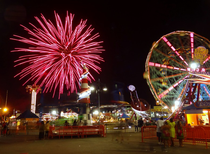 Fire Works at Luna Park in Coney Island