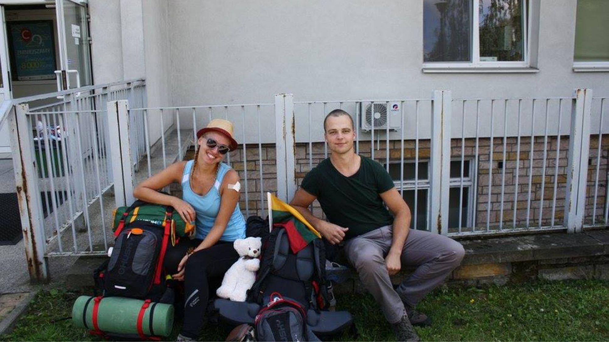 Kamile and I after meeting a nun whose passport was filled with stamps from all over the world
