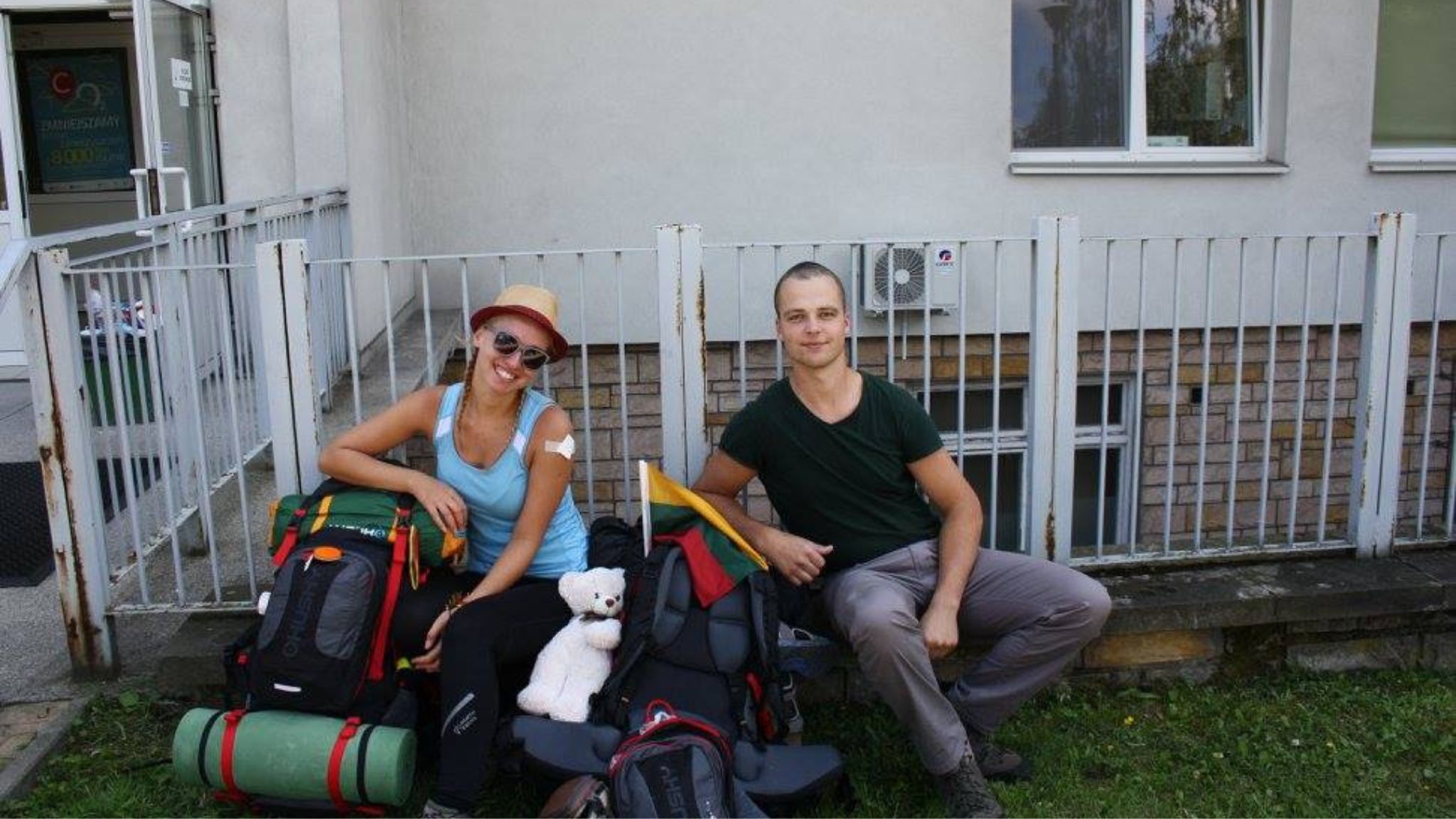 Kamile and I after meeting a nun whose passport was filled with stamps from all over the world