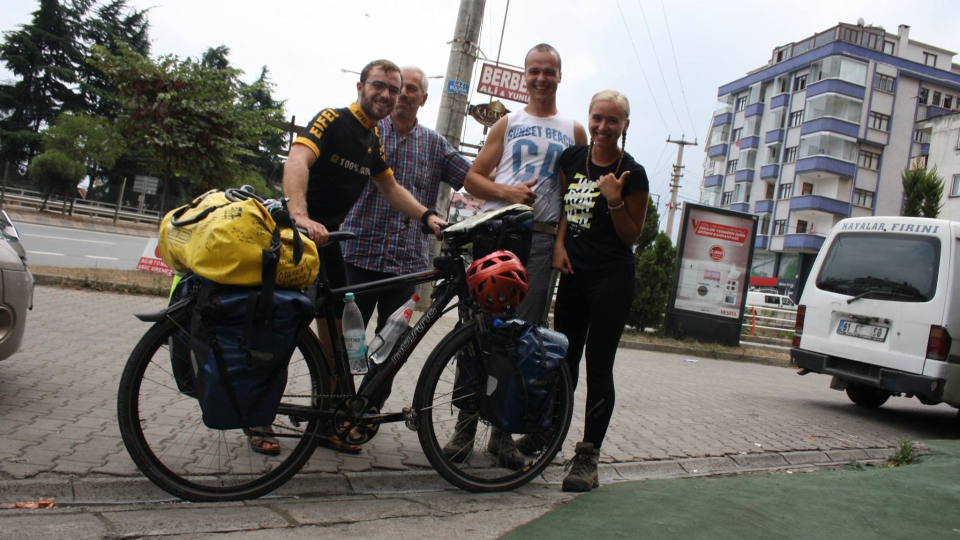 Filbo Frensch - a German traveler who cycled across five continents. Our paths crossed twice at different times and places