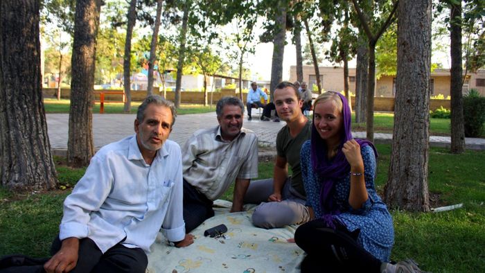Civil engineering professor Sayed and his brother. We met them in Kashan [1/3]