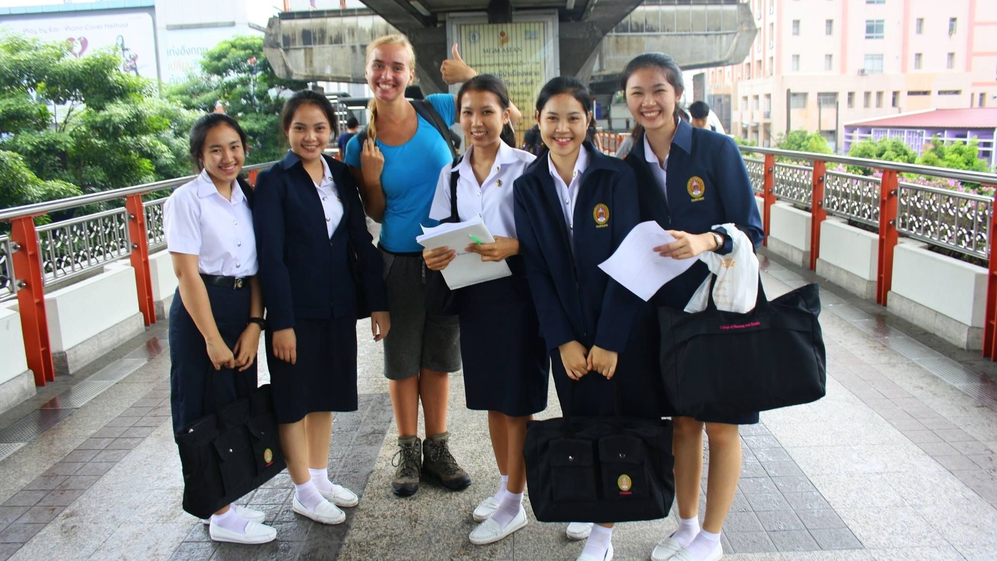 Meeting local students