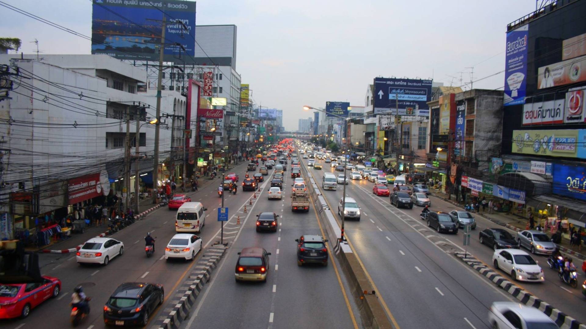 Noisy streets of Bangkok