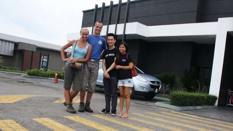 Chinese couple who gave us a lift to Melaka