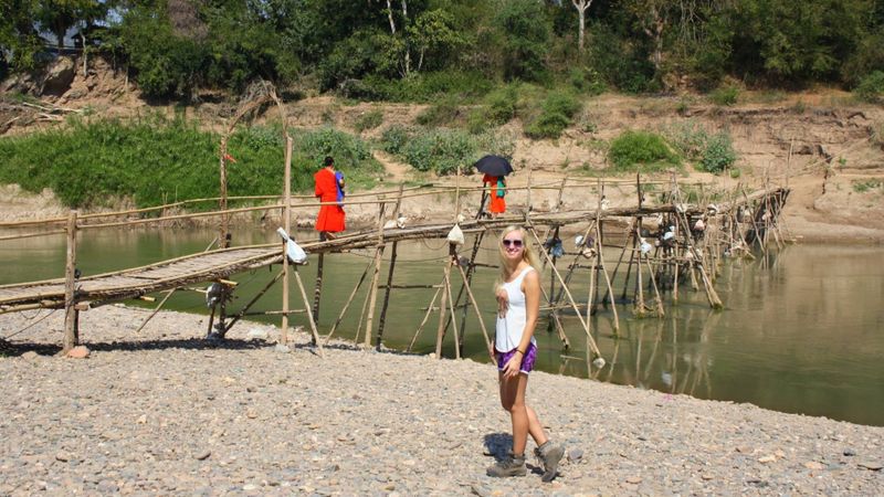 Kamile by the famous Nam Khan Bamboo Bridge