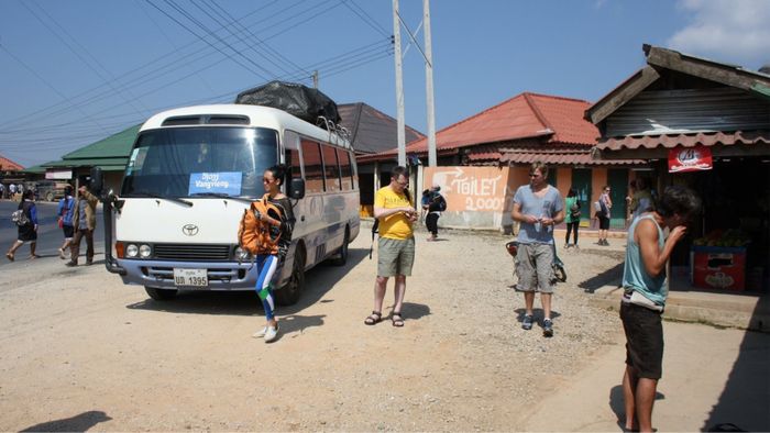 To get from Luang Prabang to Vang Vieng we took a public bus