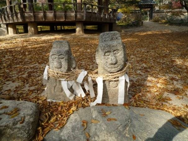 Stone monuments which protected the place/house in South Korea