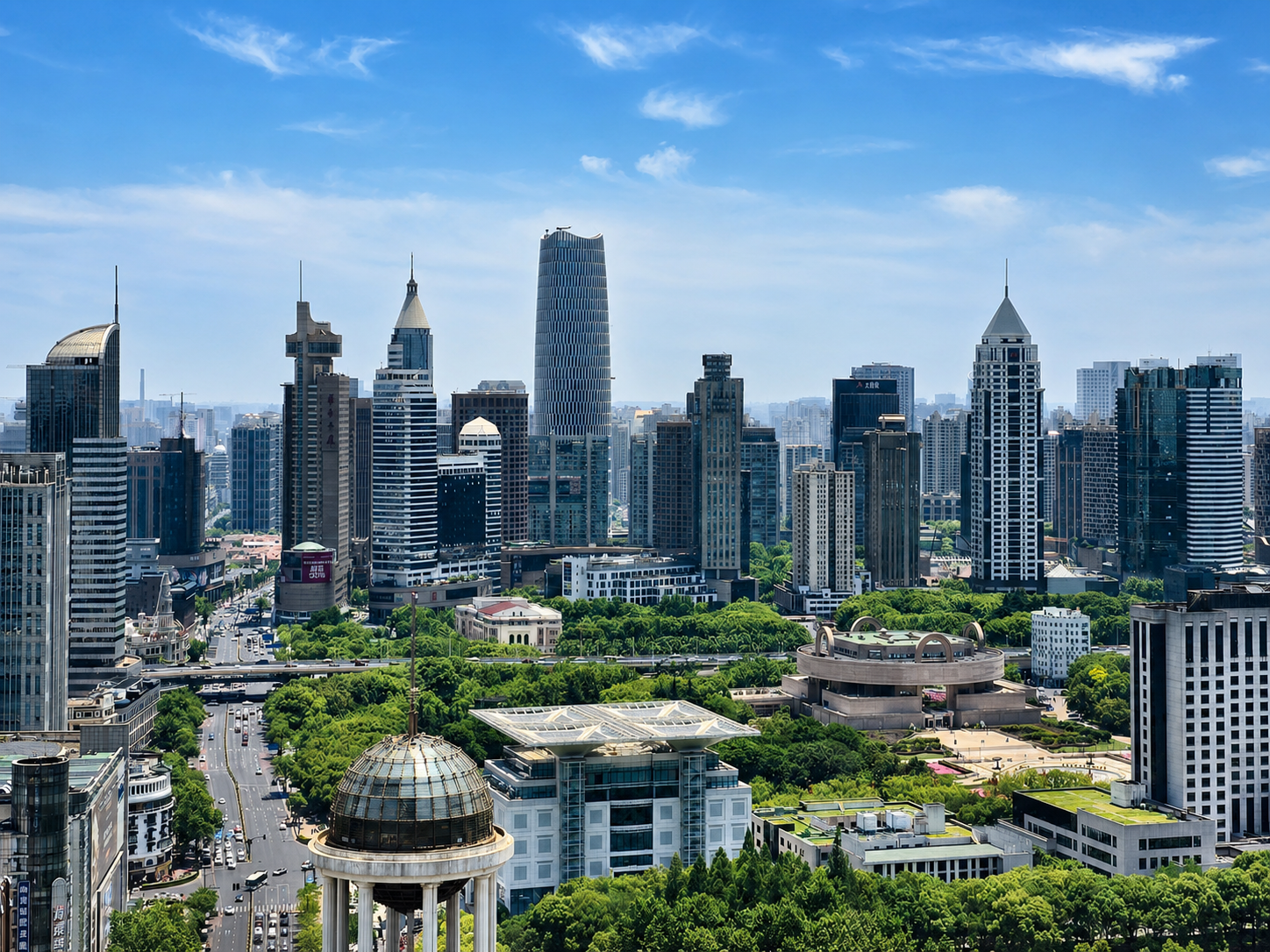 My first view of Shanghai from high above the city.