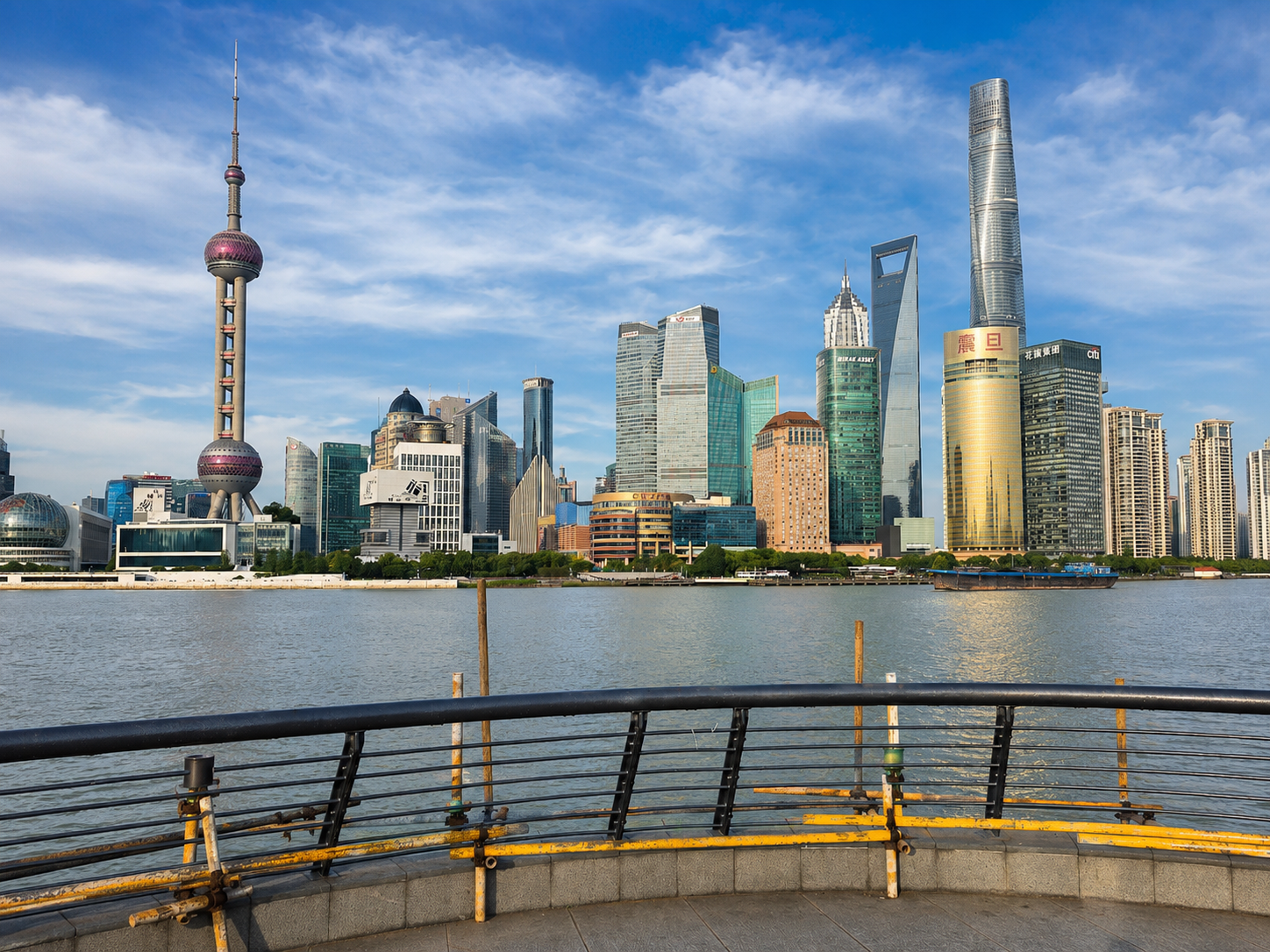 Pudong seen across the Huangpu River from the Bund.
