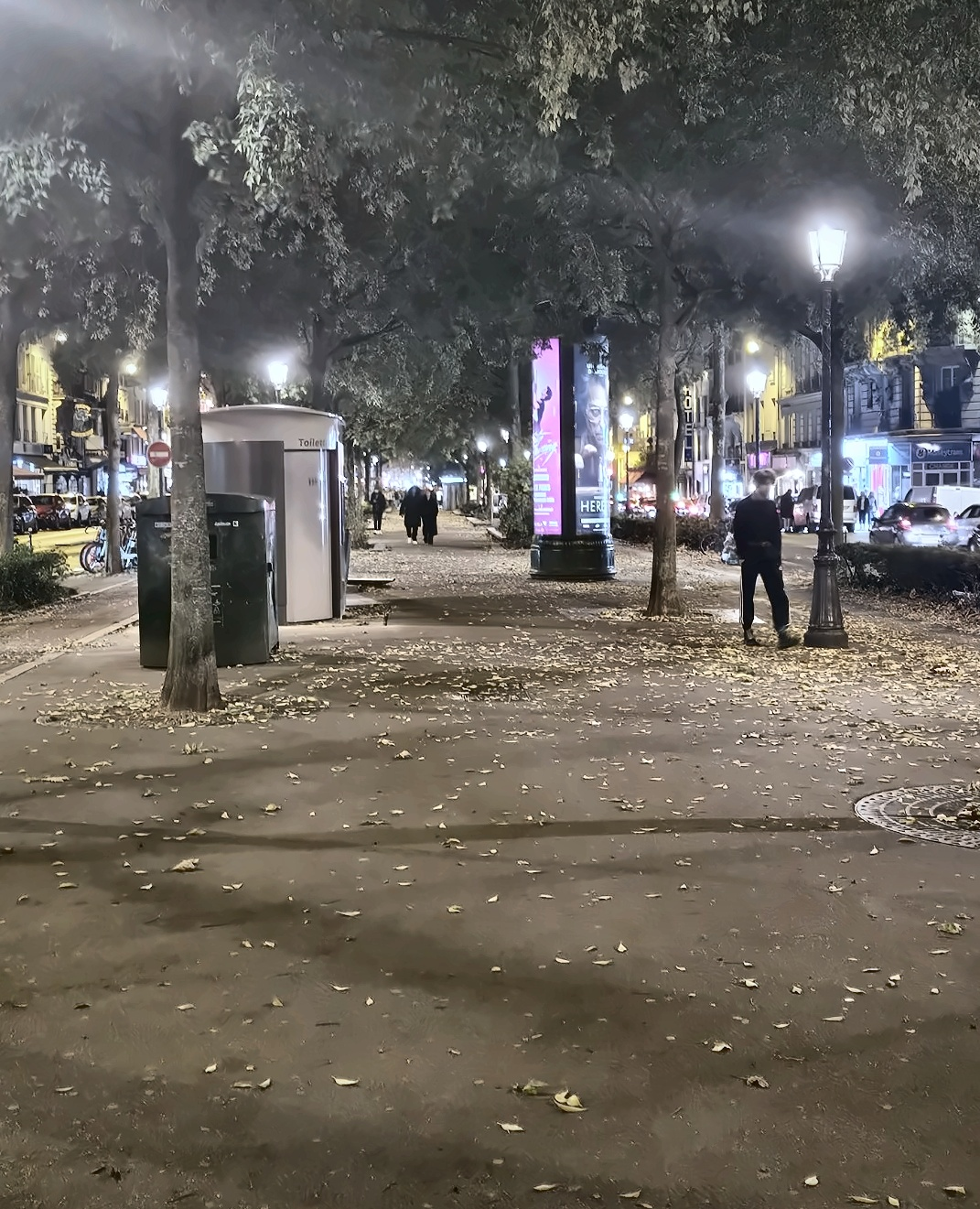 Paris after the show — the neon left behind, the boulevard quieter and my strategically chosen hotel only minutes away.