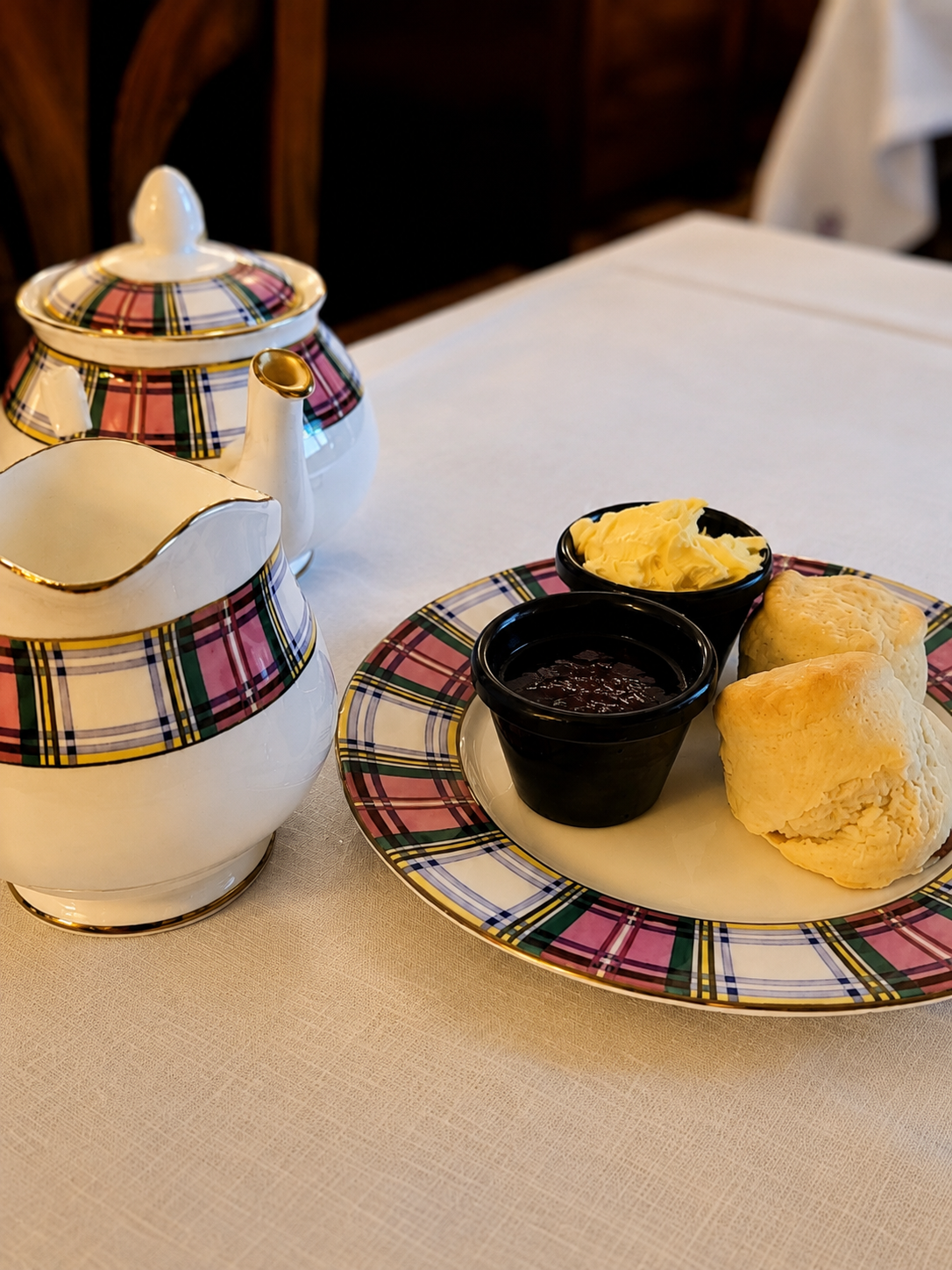 The Balmoral tea service looked the part; the scones were rather less convincing.