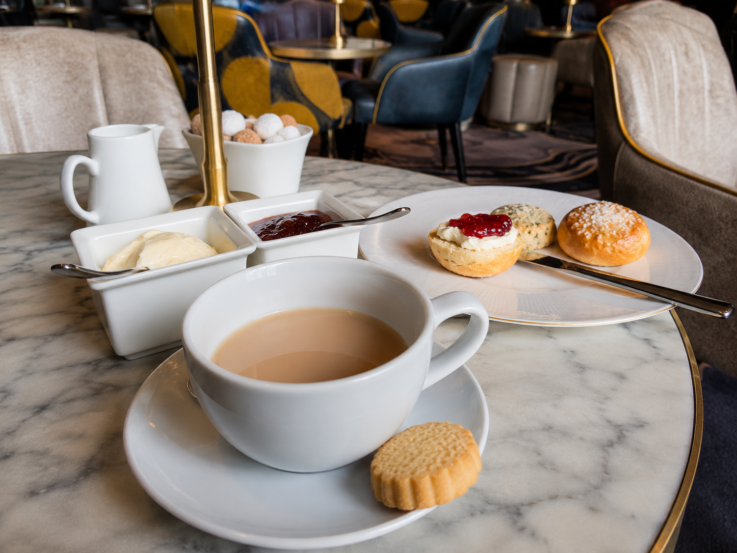 Tea and scones turned a compulsory transfer across London into a civilised opening to the journey.