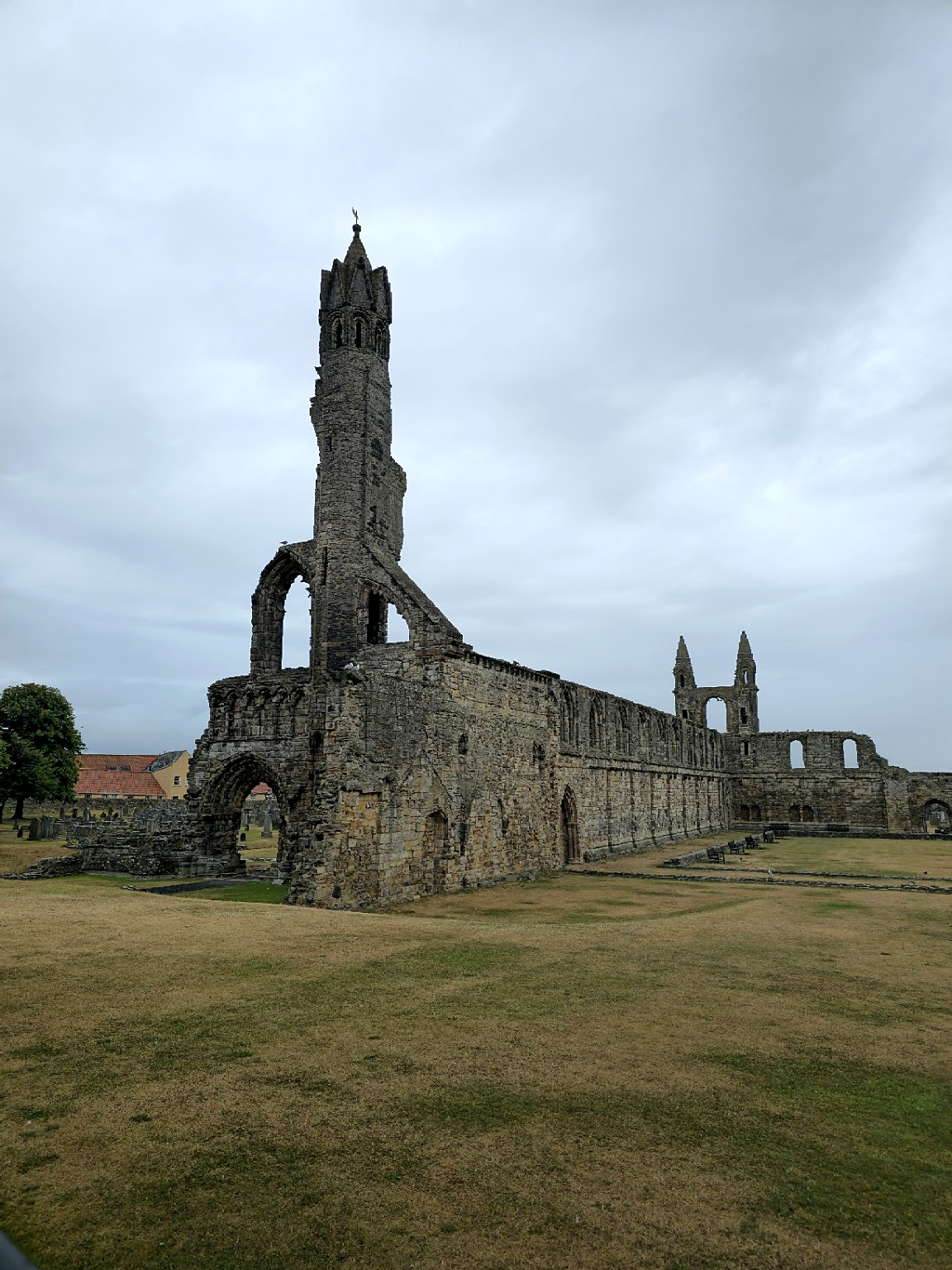 The remains of St Andrews Cathedral still dominate the town, even after most of the building itself has disappeared.