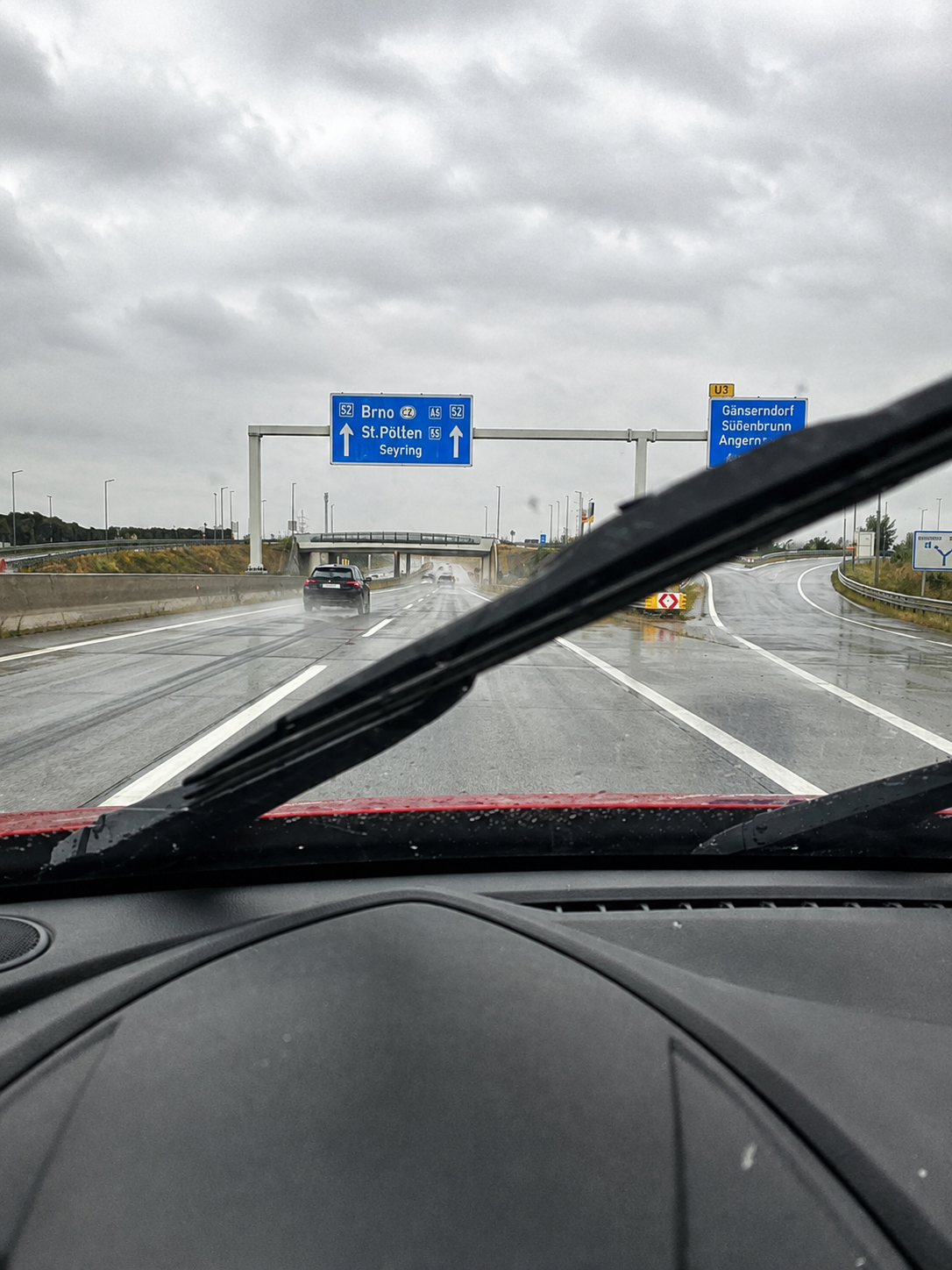 The flight had returned to Vienna without me. By the following afternoon, I was driving towards Brno through the same weather system that had dismantled the original itinerary.