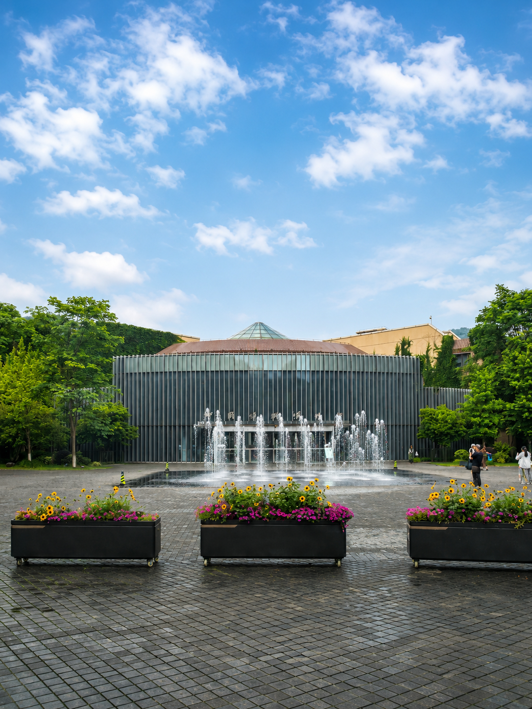 The China National Silk Museum: not one museum building, but a surprisingly extensive complex set into the landscape near West Lake.