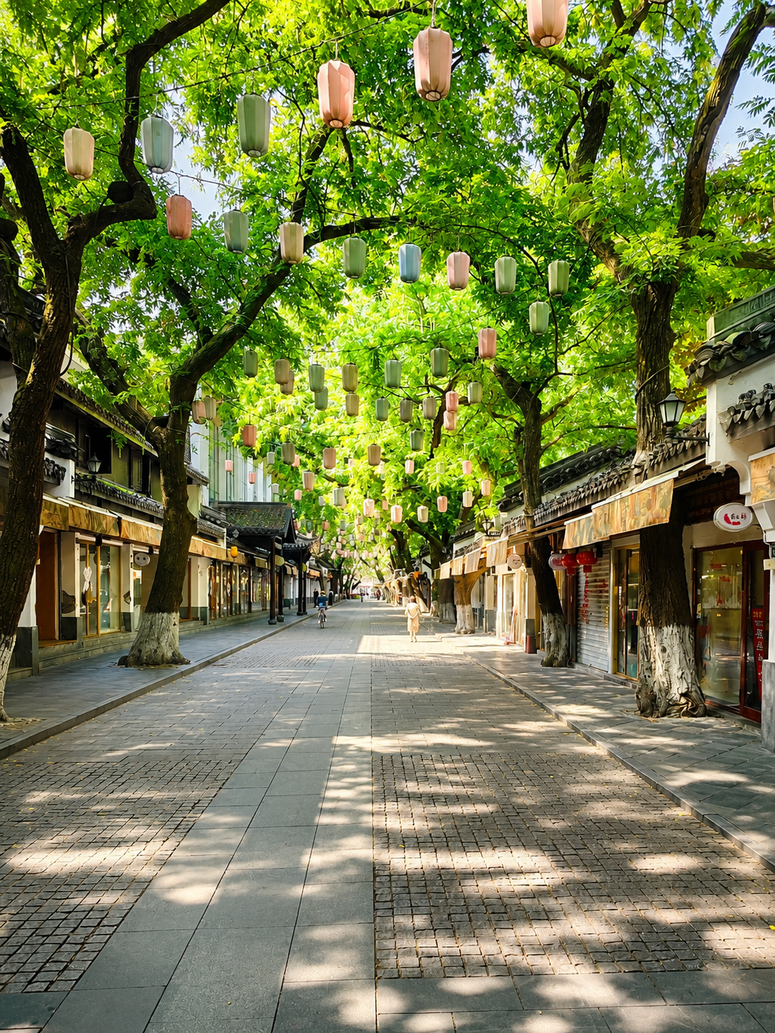 China Silk City on my final morning in Hangzhou — less a single market than a whole district devoted to the material that had followed me through the city.