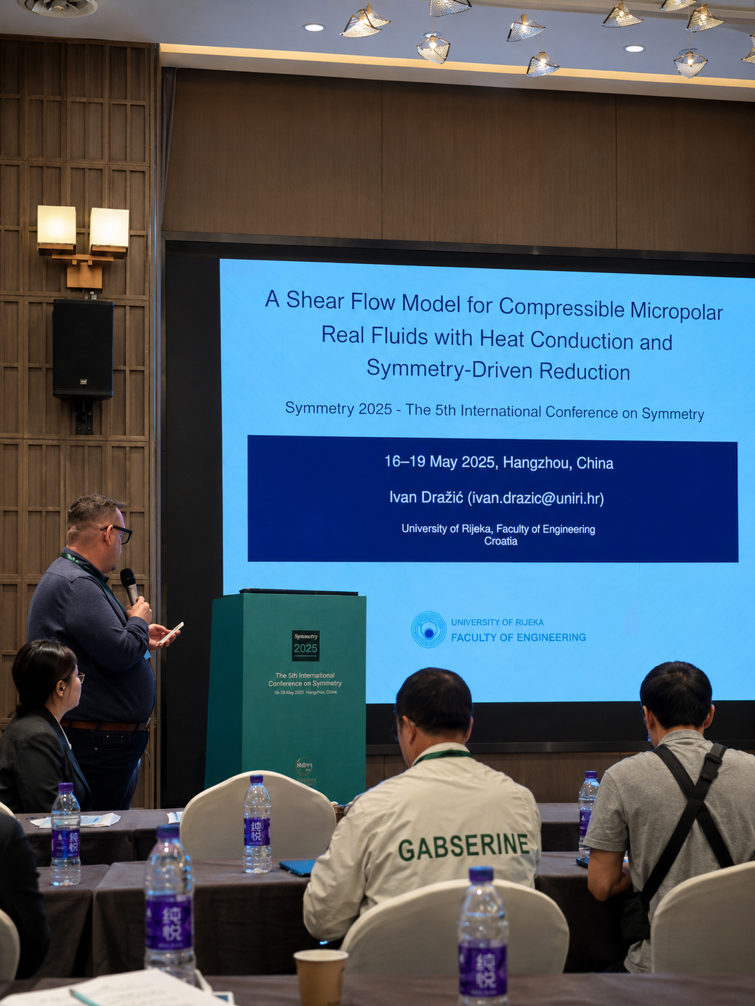 The actual reason for being in Hangzhou: presenting my research at the 5th International Conference on Symmetry.