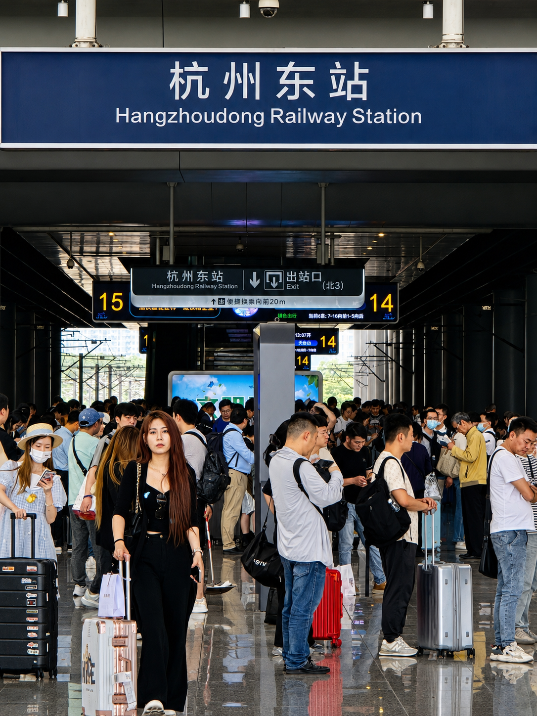 Back at Hangzhou East for the return to Shanghai. Four days earlier, the system had felt exotic; now I knew the choreography.