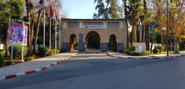 Fes Marriott Hotel Jnan Palace — the polished, five-star version of Morocco waiting behind the gates.