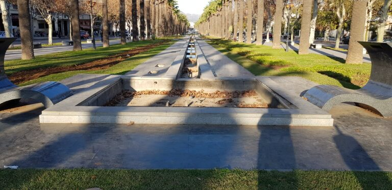 Avenue Hassan II in Ville Nouvelle — broad, ordered and almost impossibly spacious after the compressed streets of Fes el-Bali.