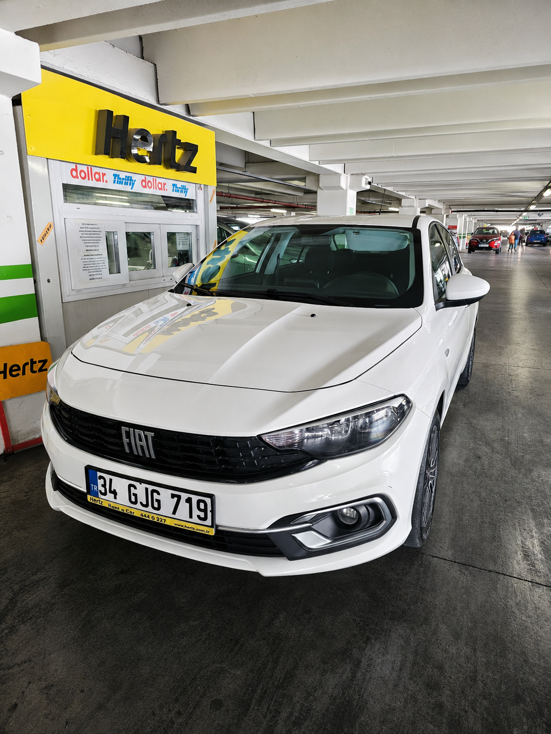 My white Fiat Egea — the car that would take me across western Turkey, and my first diesel without me initially realising it.