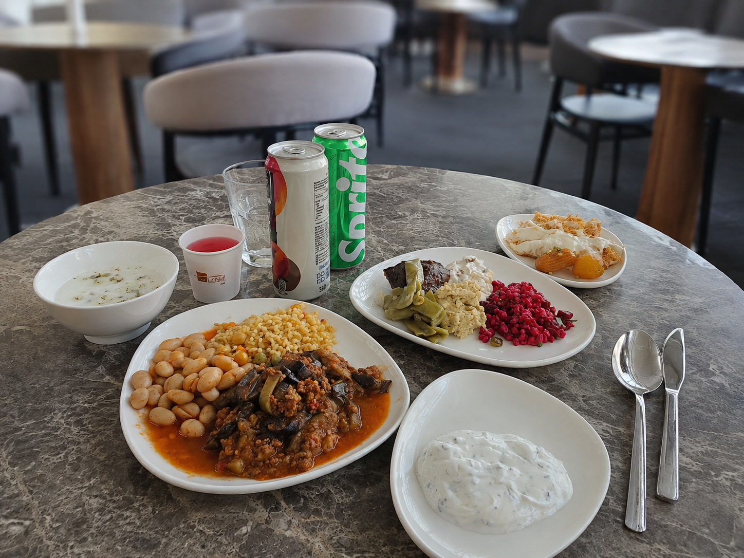 Istanbul Airport lounge — not the most luxurious one I have visited, but the food was good enough to earn a place in my memory.
