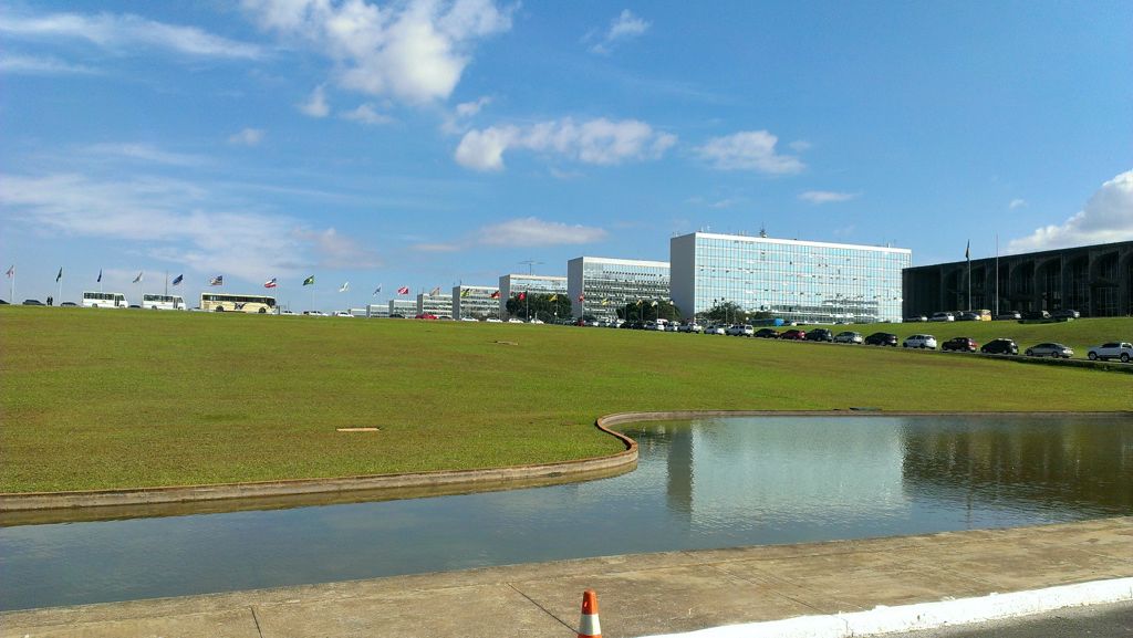 Right view of the administrative buildings of the ministries