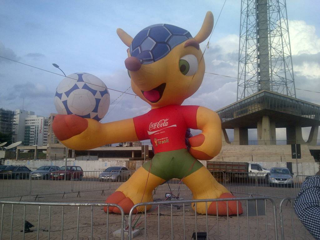 Fuleco the Armadillo was the official mascot of the 2014 FIFA World Cup Brazil - Photo taken by myself with my HTC One S