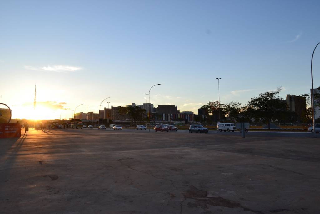View of the sunset in Brasilia