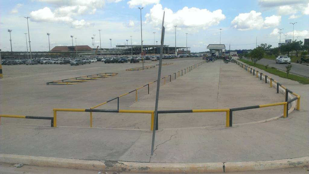 View of the parking lot of the international airport of Manaus
