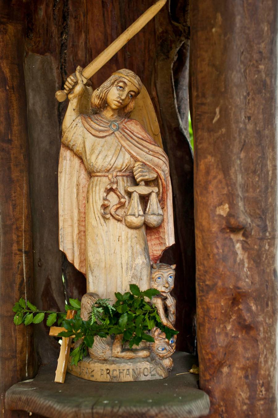 Smolnik, Wood Angel Sculpture