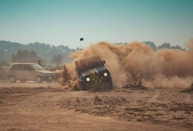 Pakistan: A Glimpse of the qualifying round of Cholistan Desert Jeep Rally 2020 .