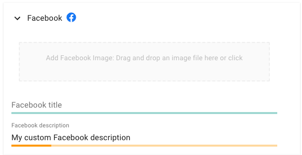 Facebook OG card settings