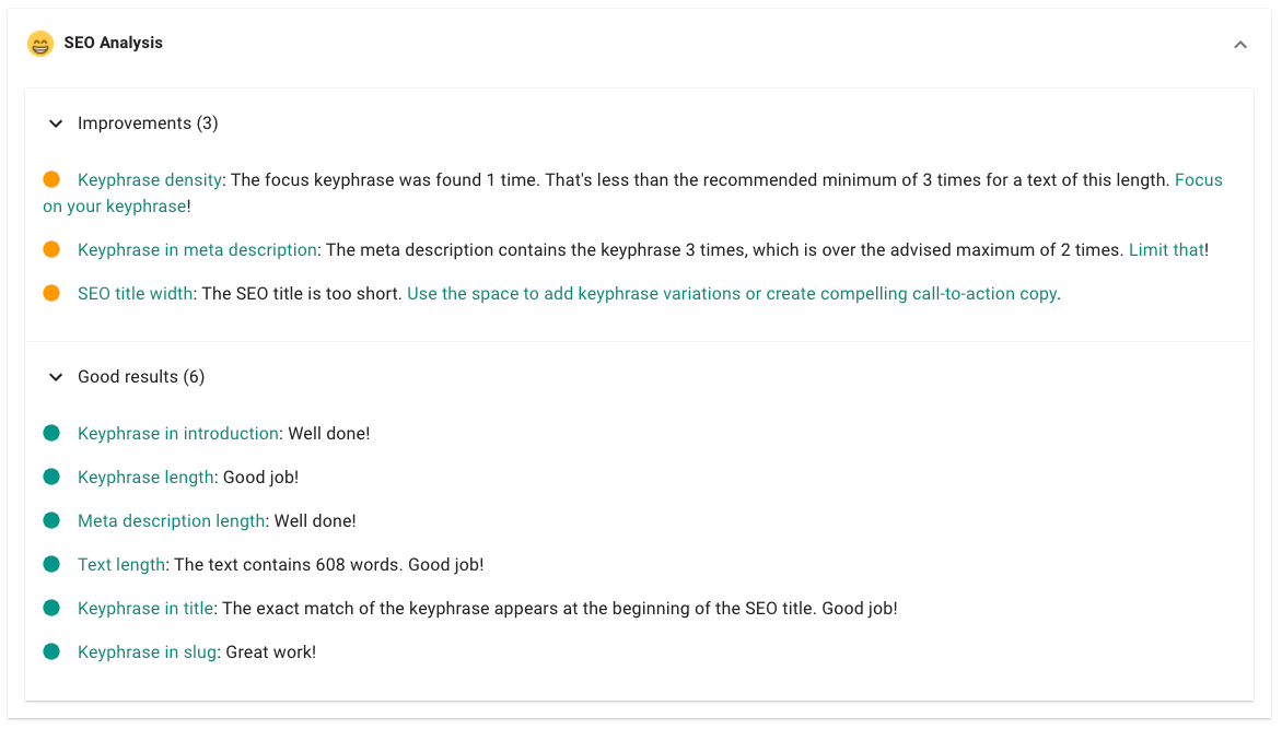 Travel blog SEO tool