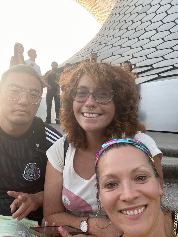 Charles, Shannon and I visited the amazing Soumaya art museum, as well as the Jumex modern art museum.