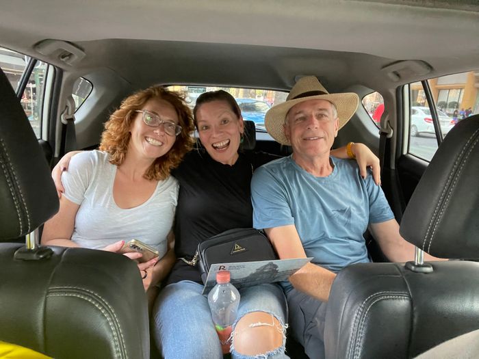 Ubering back from one adventure or another.