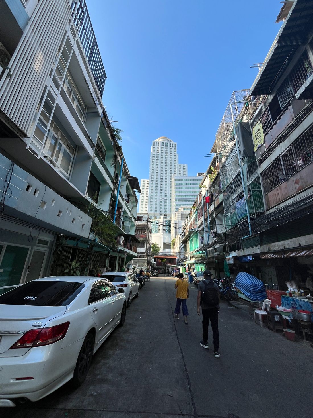 The building at the end is our hotel!