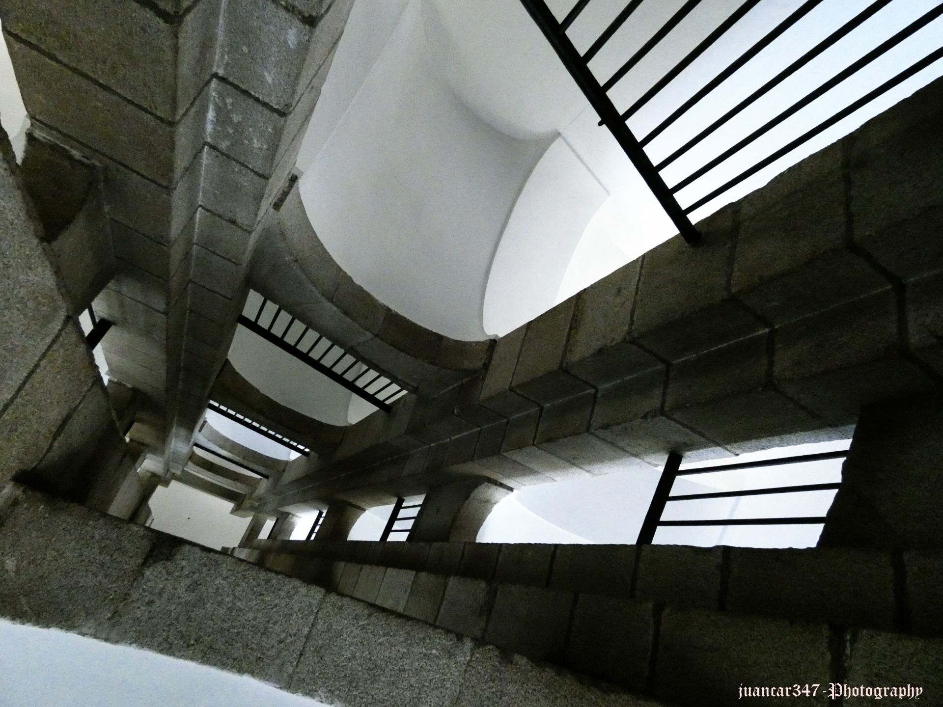 The gloom of the old building