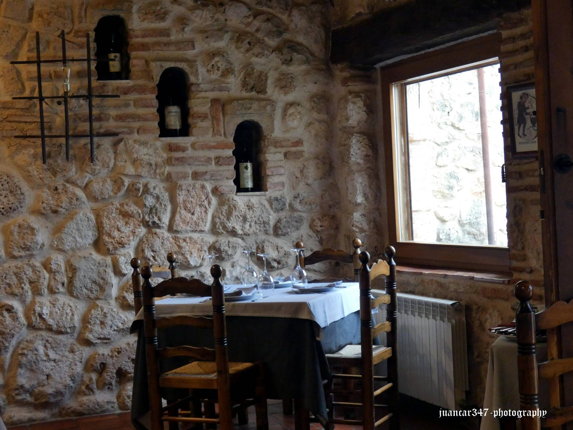 Medieval inn, interior panoramic