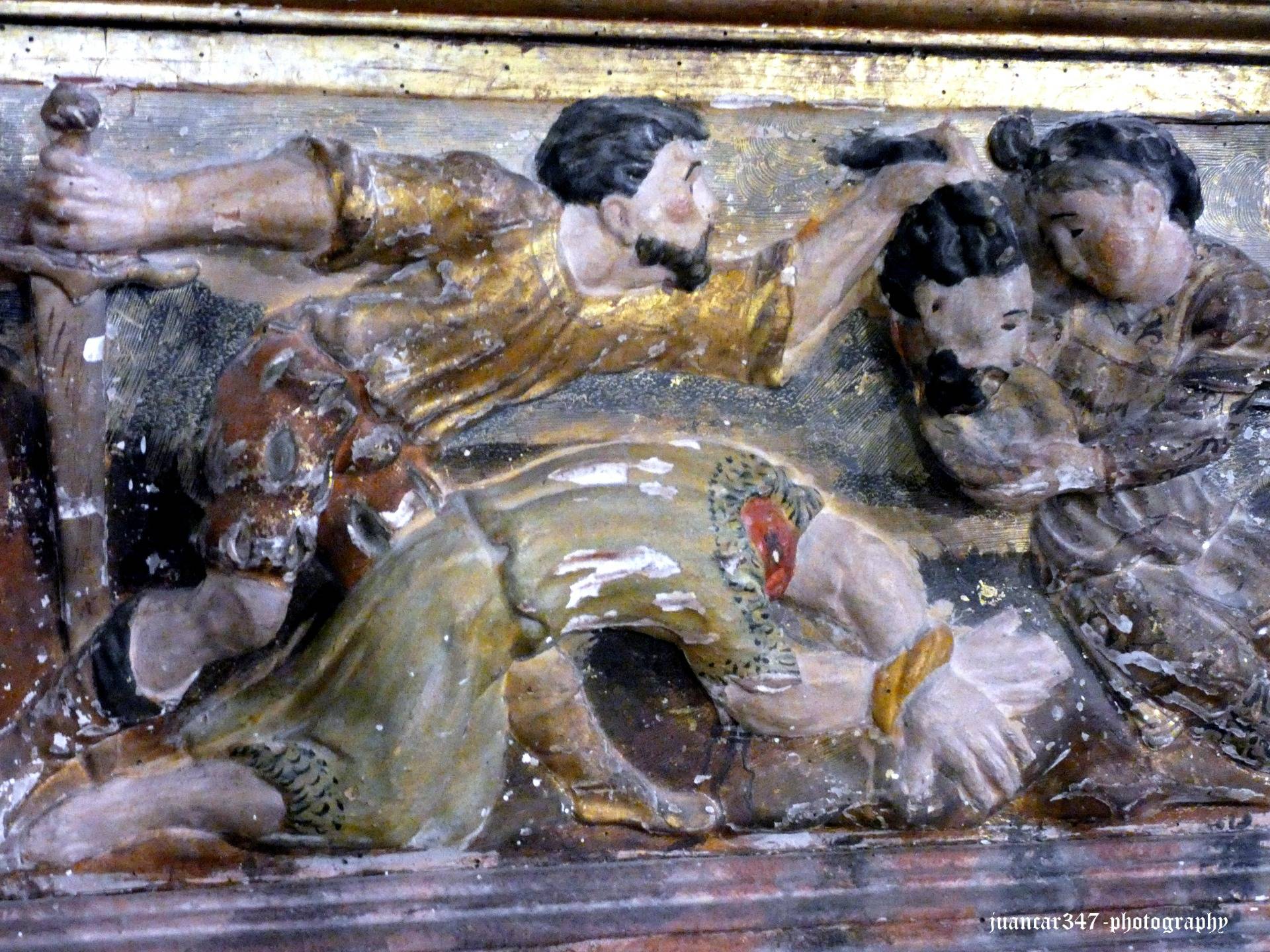 Baroque altarpiece: beheading of Saint John the Baptist