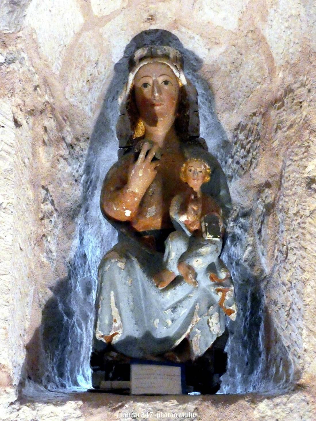 Gothic carving of the Virgin of the Barefoot