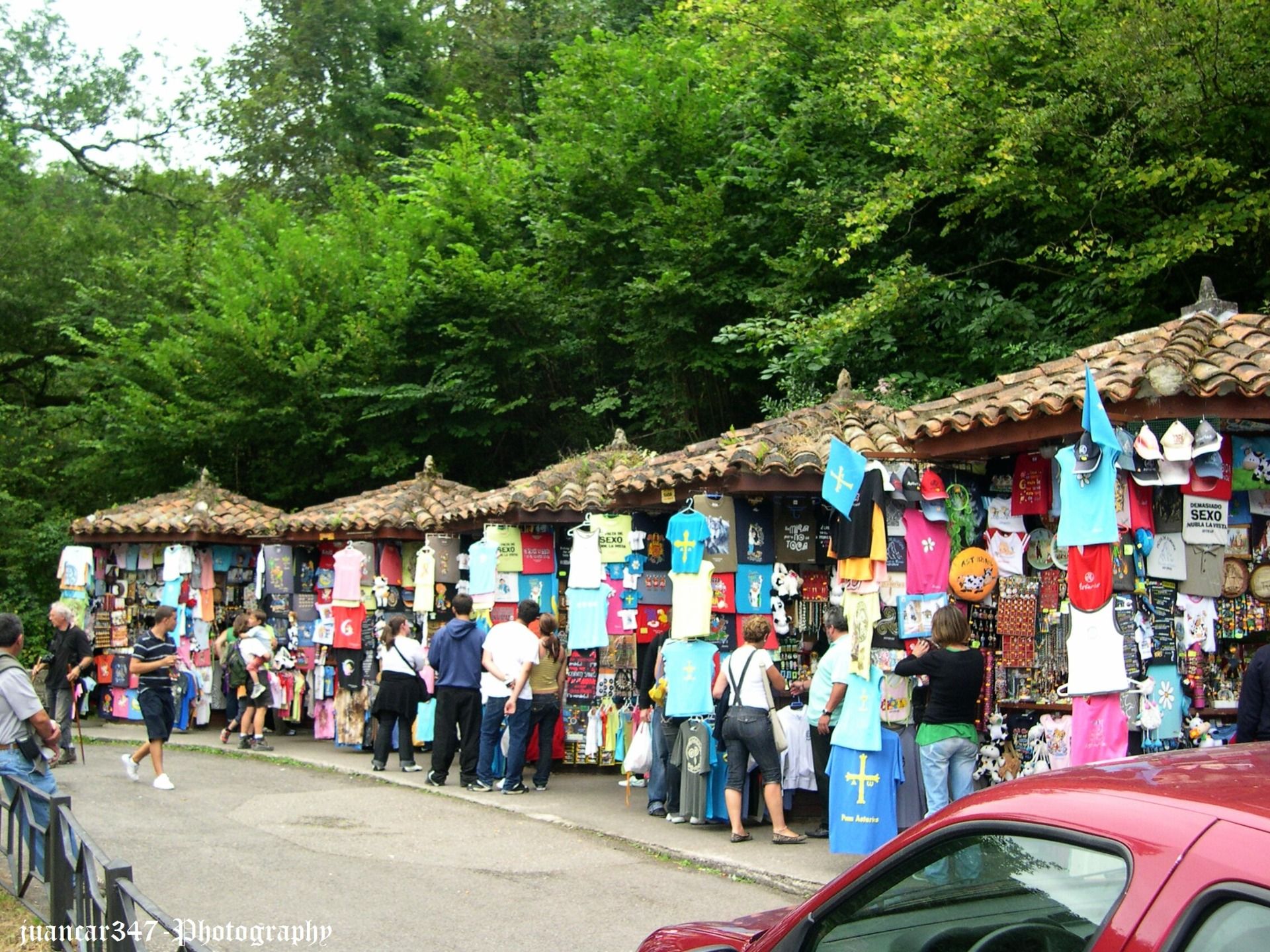The traditional souvenir shops
