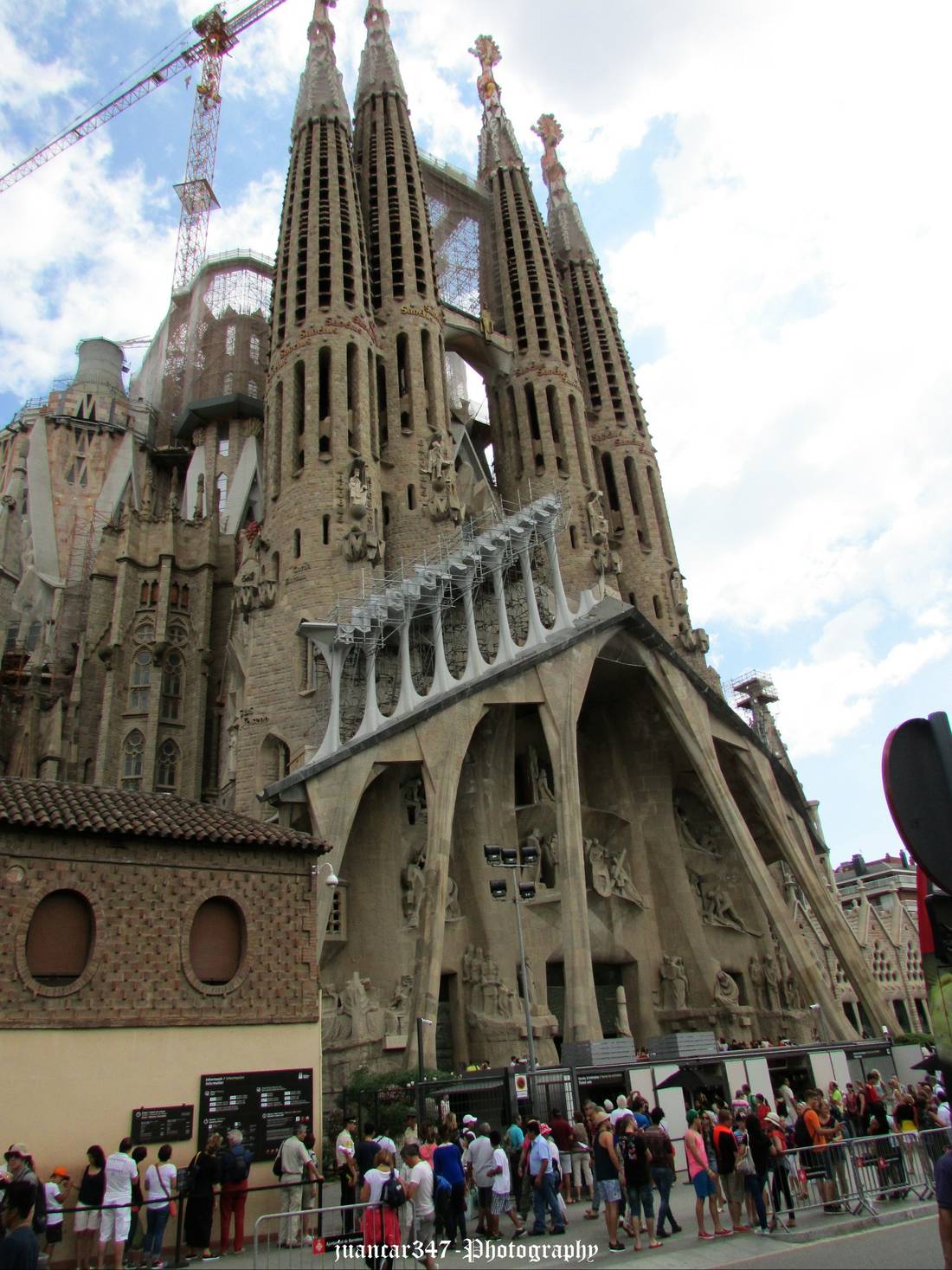 Panoramic view of the Sagrada Familia (Holy Family), by Gaudí