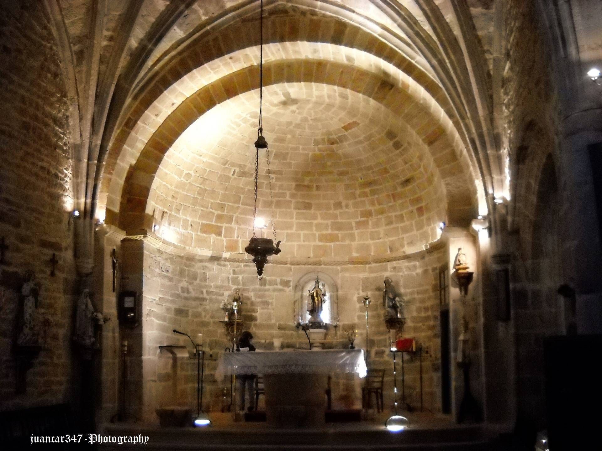 Interior of the Romanesque church of Tera