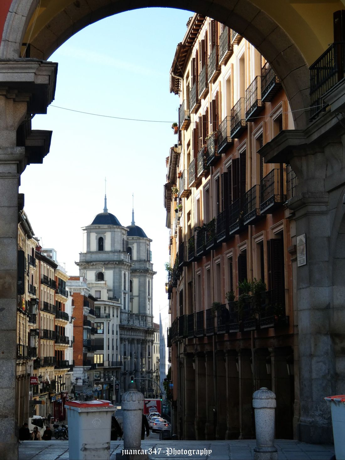 Panoramic of Toledo street from Plaza Mayor