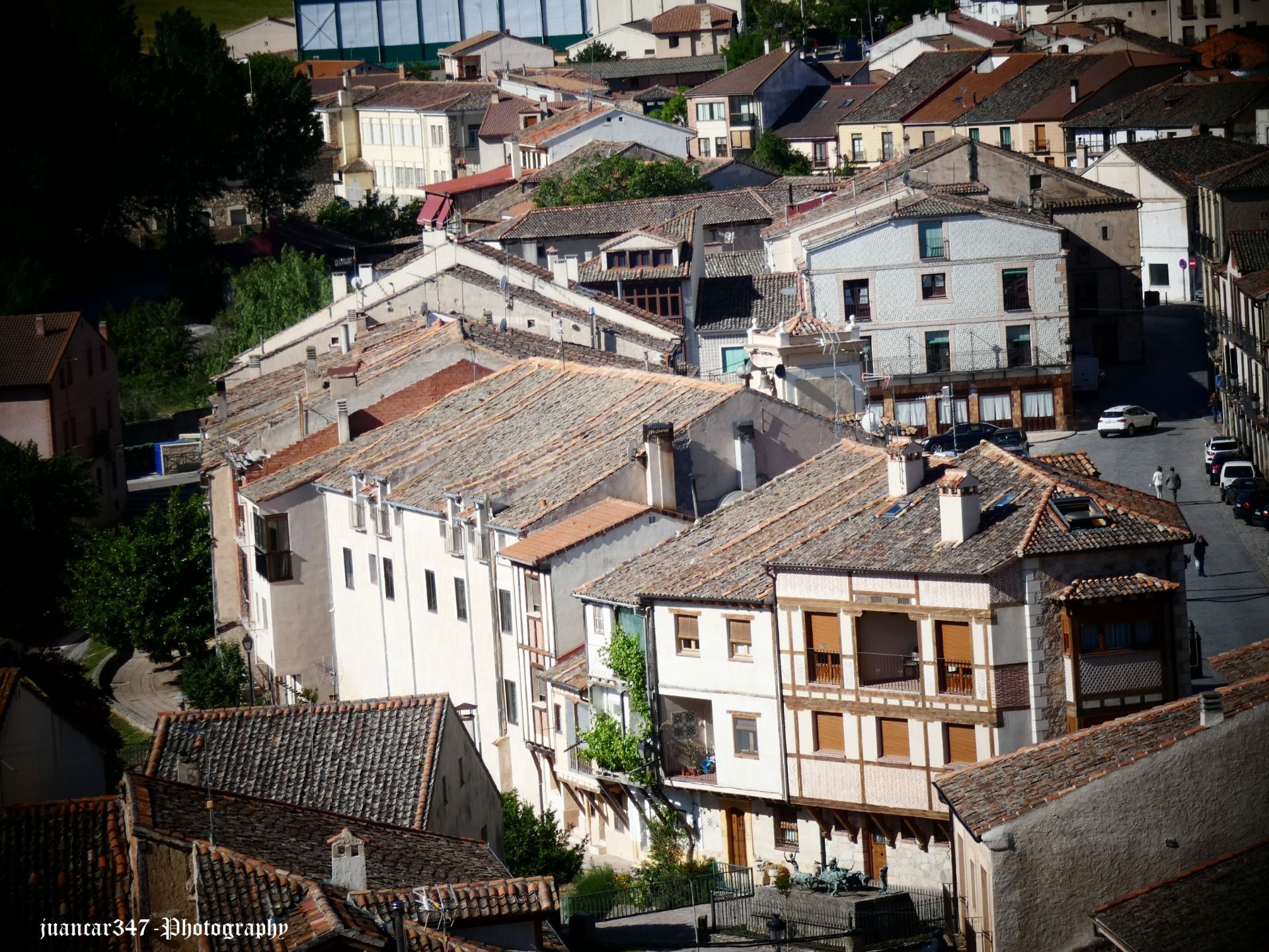 Medieval style of crowded houses