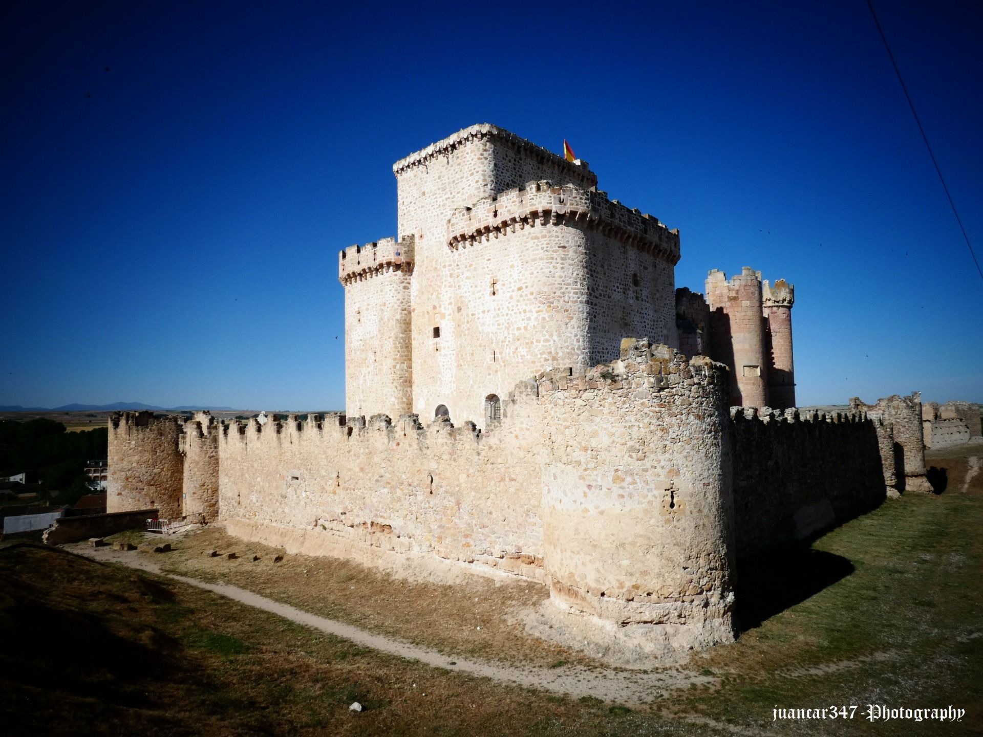 Panoramic view of the church-fortress of San Miguel