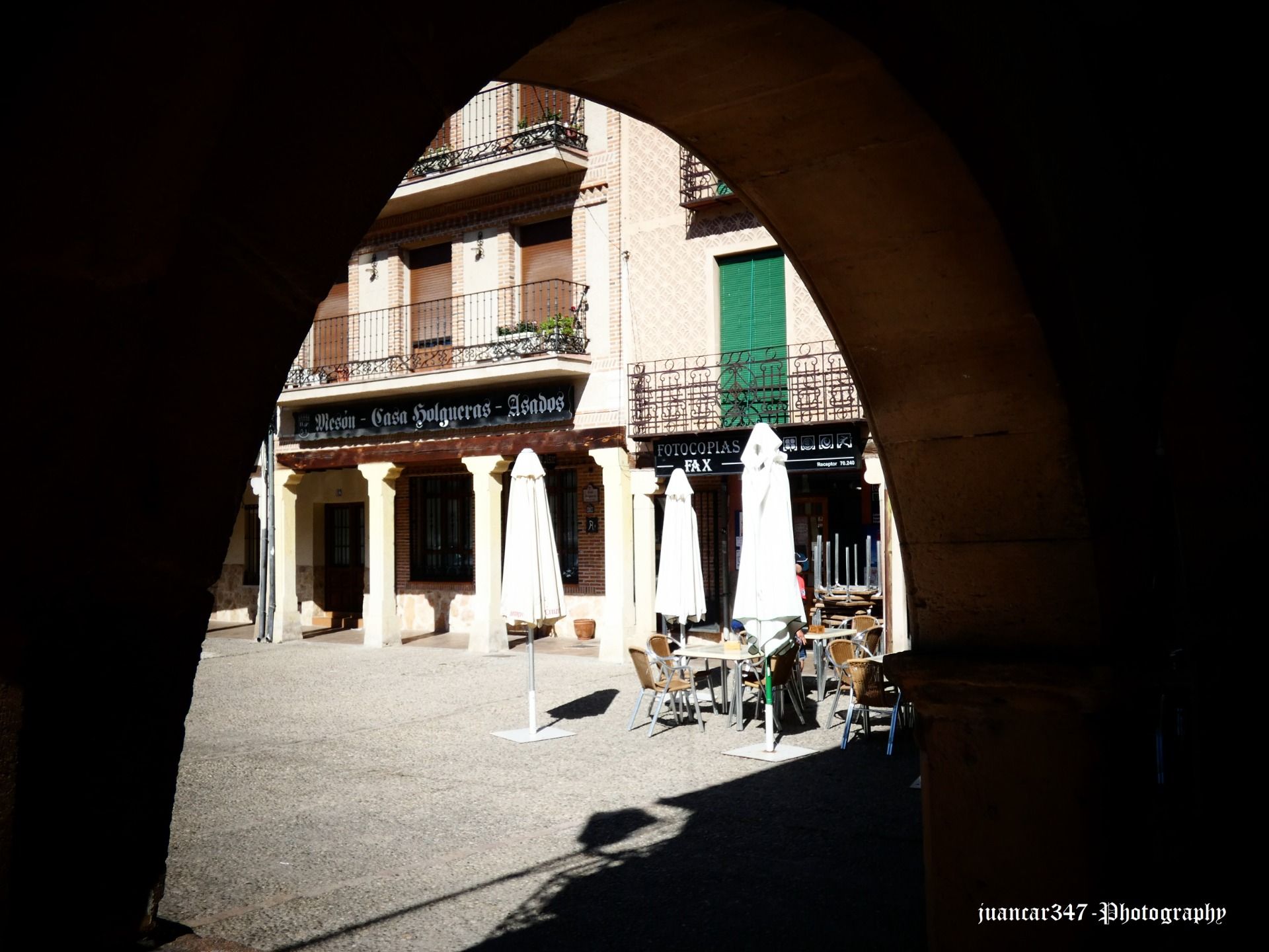 A view under the ancient medieval arch