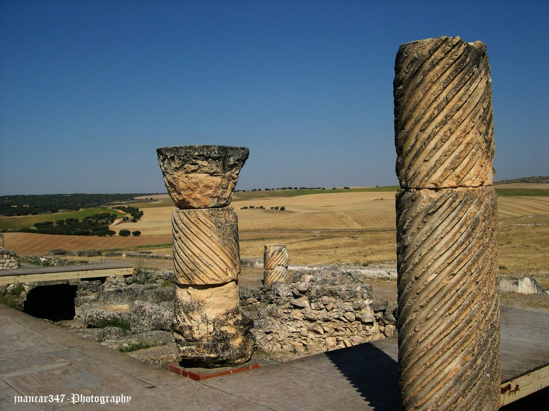 Another panoramic view of the ancient columns of the Forum